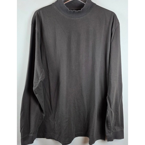 Izod Other - IZOD GOLF Mens Sz XL Long Sleeve Mock Neck Pullover Shirt Brown Layering‎ Preppy